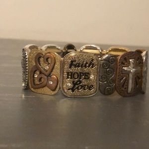 Faith, Hope, Love Bracelet